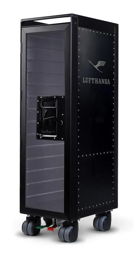 Rivet Rocker Lufthansa Retro Black Edition Airplane Trolley by Bordbar - Image 2