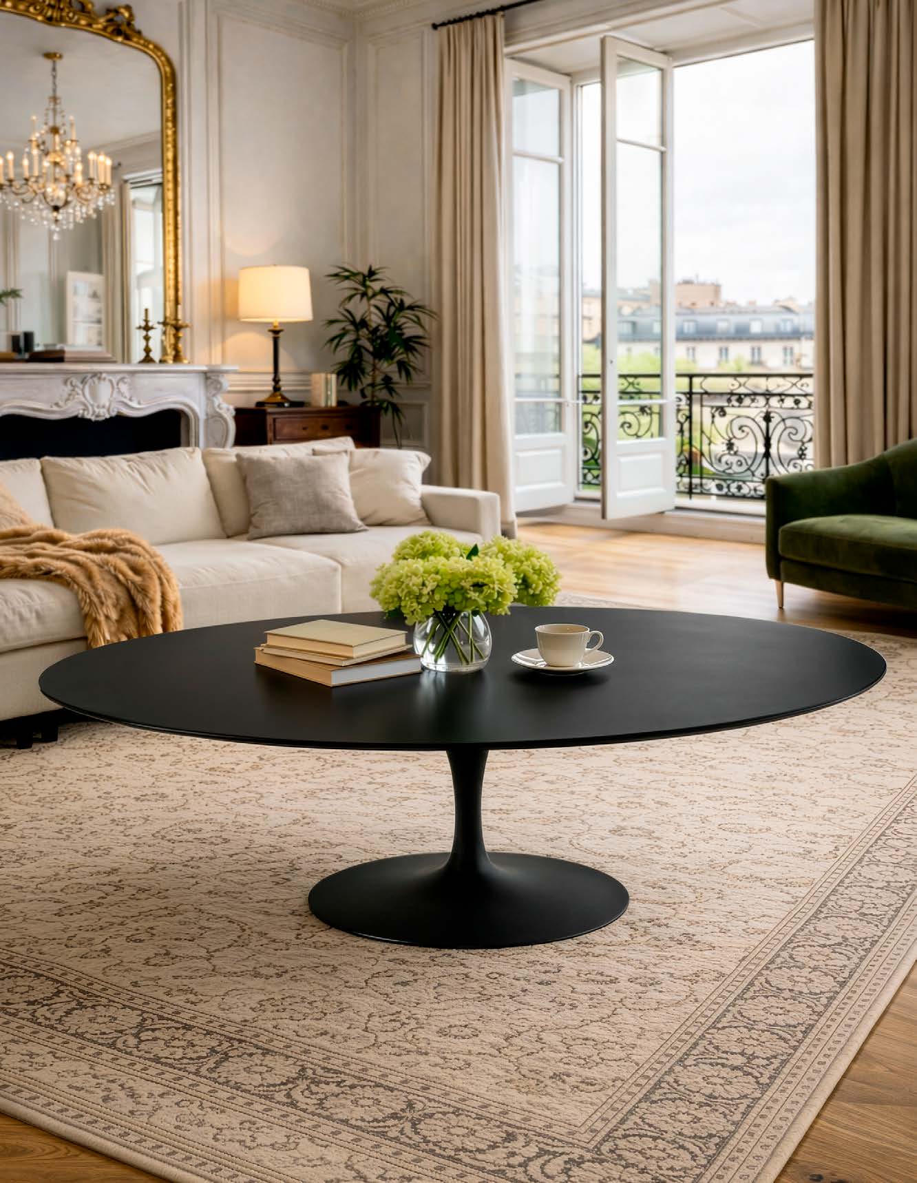 Eero Saarinen Tulip Table - Oval Coffee 36 x 71 Inch - Image 3