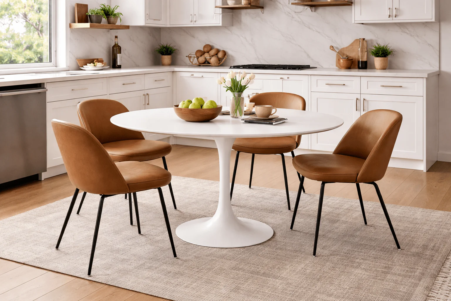 Eero Saarinen Tulip Table - Oval Dining 29 x 47 Inch - Image 2