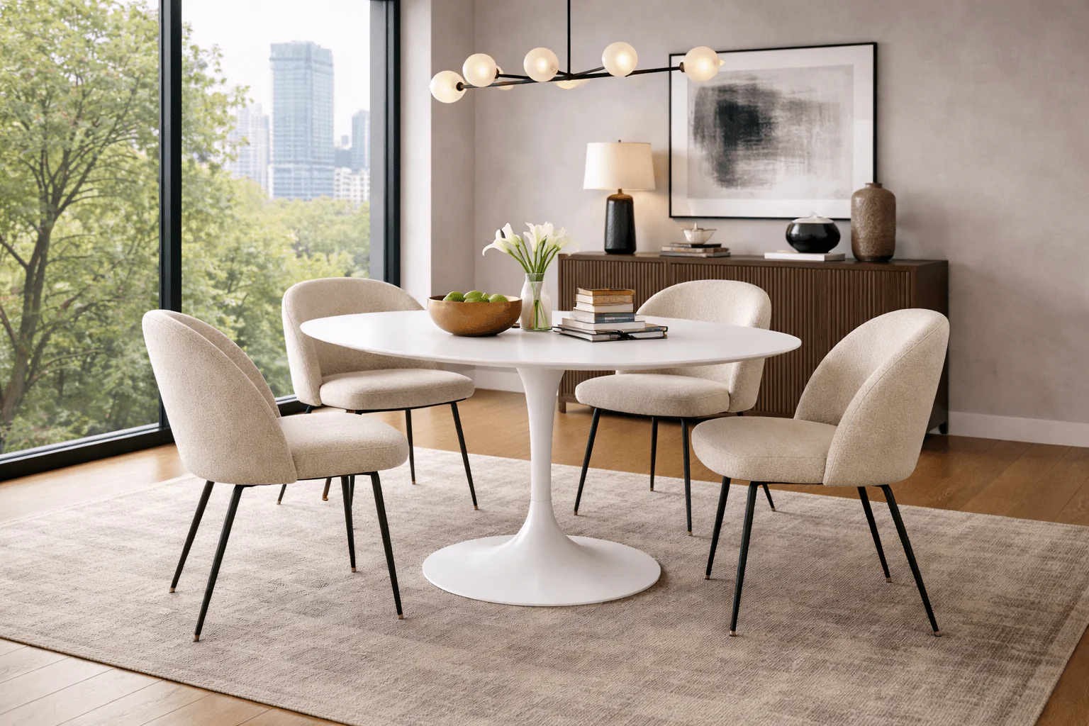 Eero Saarinen Tulip Table - Oval Dining 29 x 47 Inch - Image 3