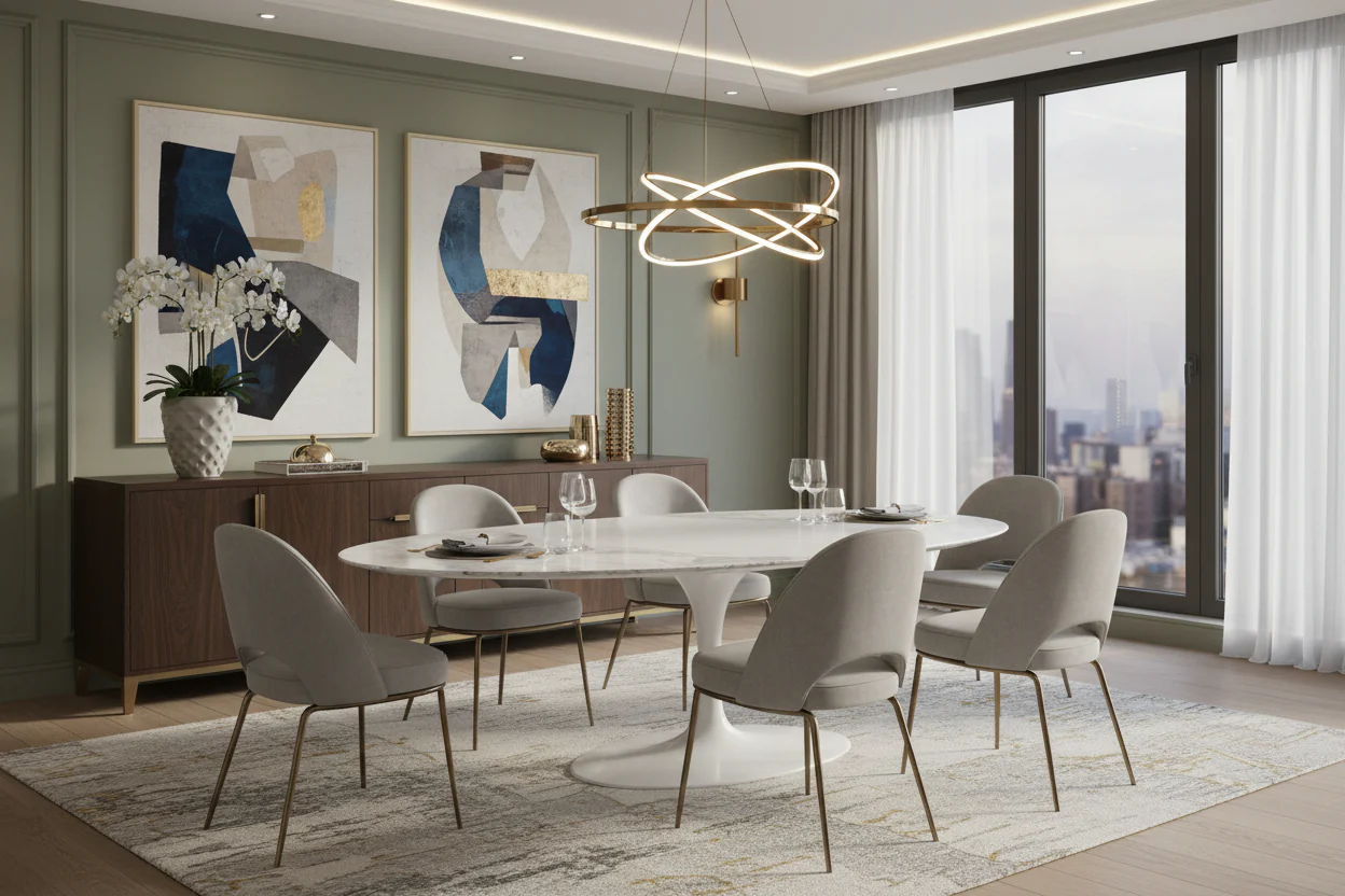Eero Saarinen Dining Tulip Table - Oval Dining 48 x 86 Inch - Image 3