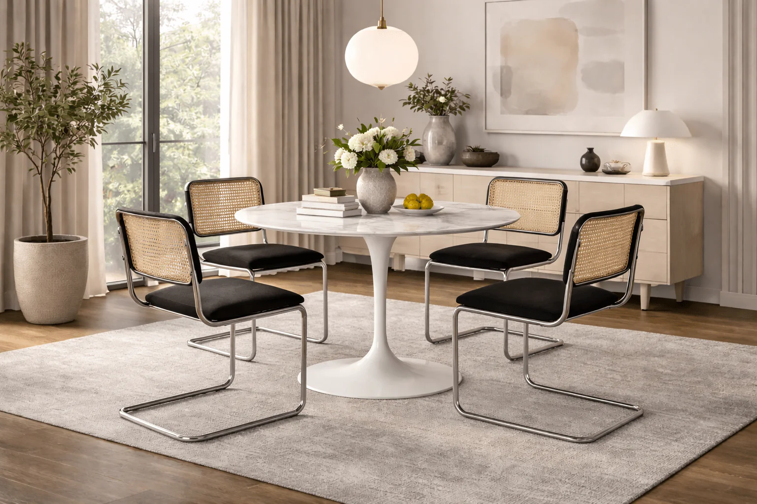 Eero Saarinen Tulip Table - Round Dining 48 Inch - Image 5