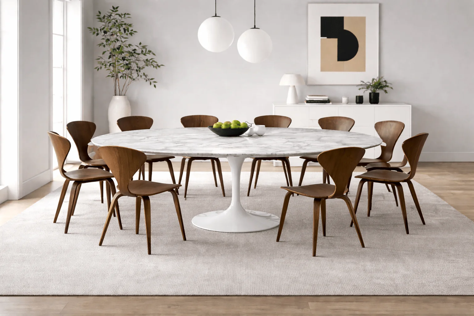 Eero Saarinen Tulip Table - Round Dining 71 Inch - Image 2