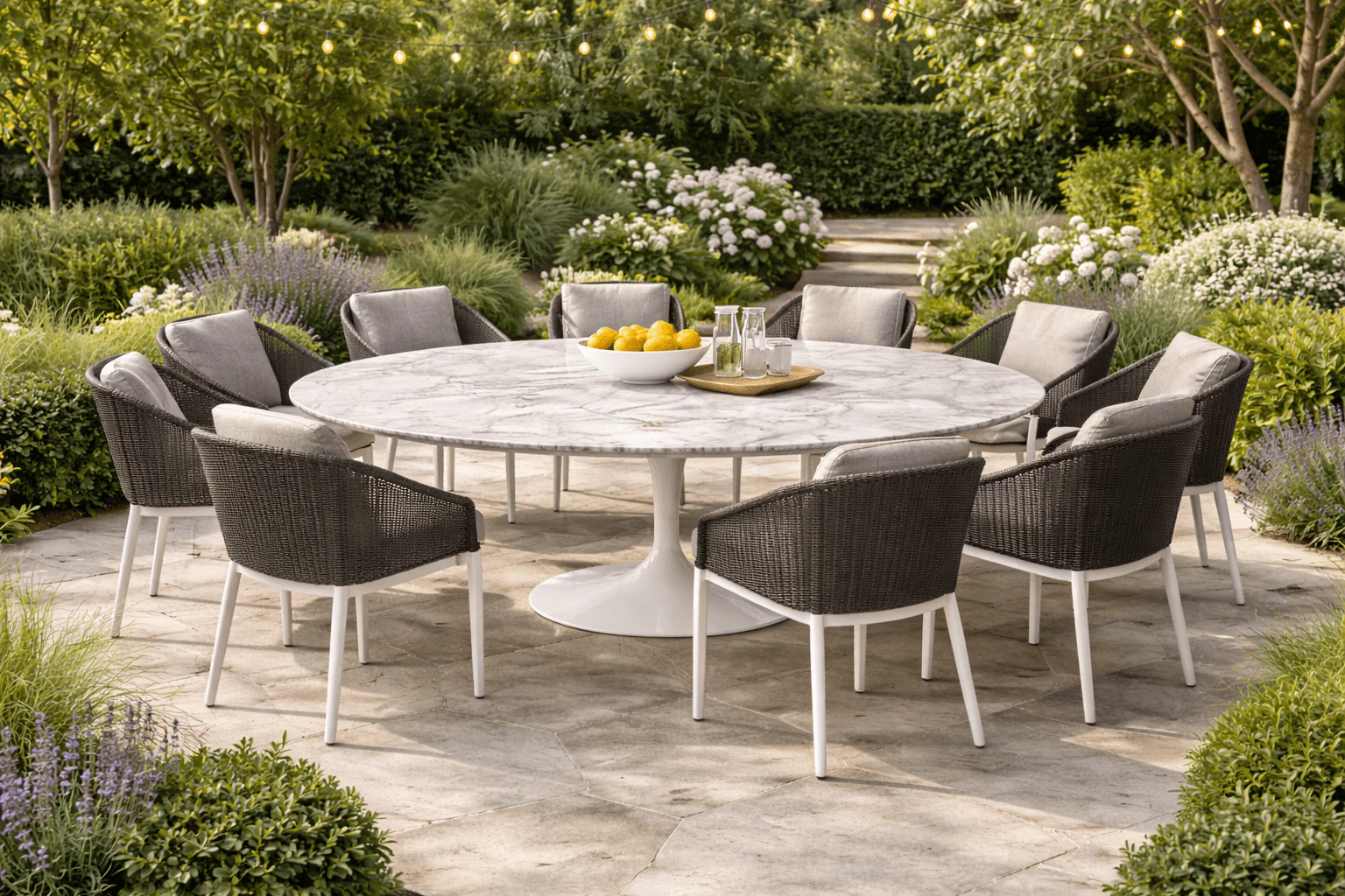 Eero Saarinen Tulip Table - Round Dining 71 Inch - Image 3