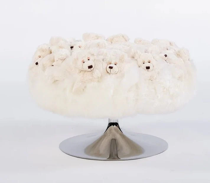 Sleeping Bear Pouf by AP Collection