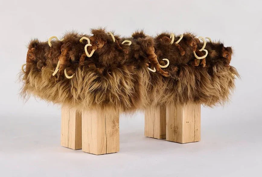 Small Mammoth Wood Bench by AP Collection