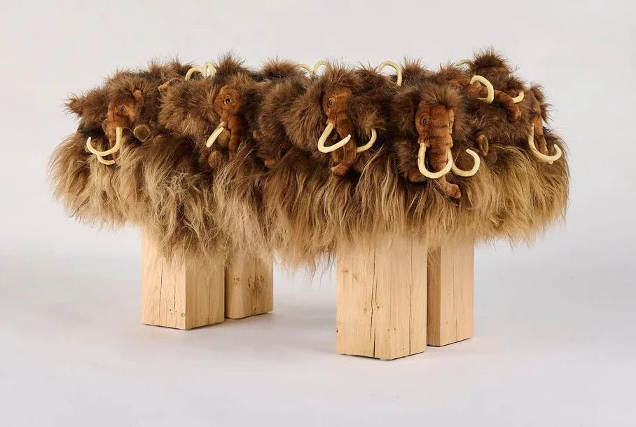 Small Mammoth Wood Bench by AP Collection - Image 2