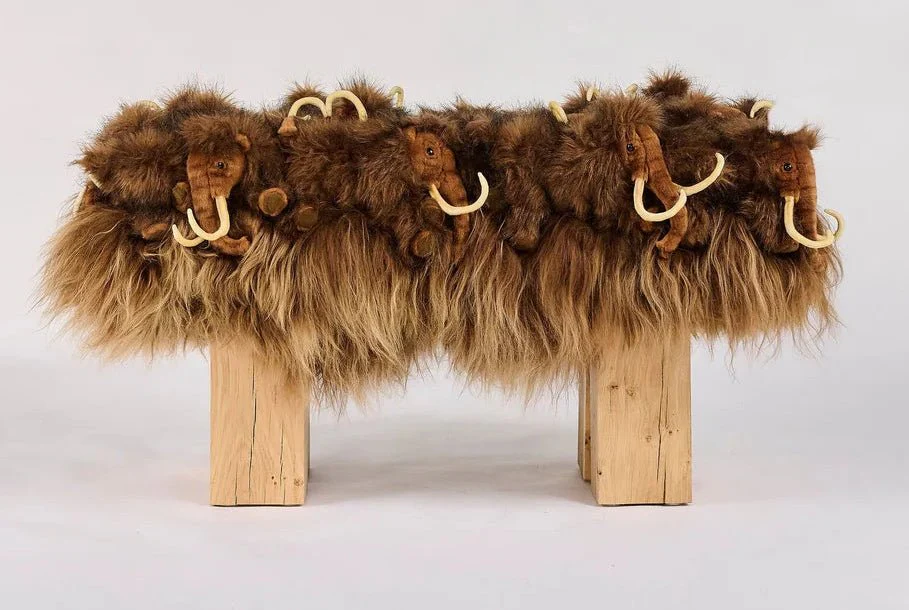 Small Mammoth Wood Bench by AP Collection - Image 3
