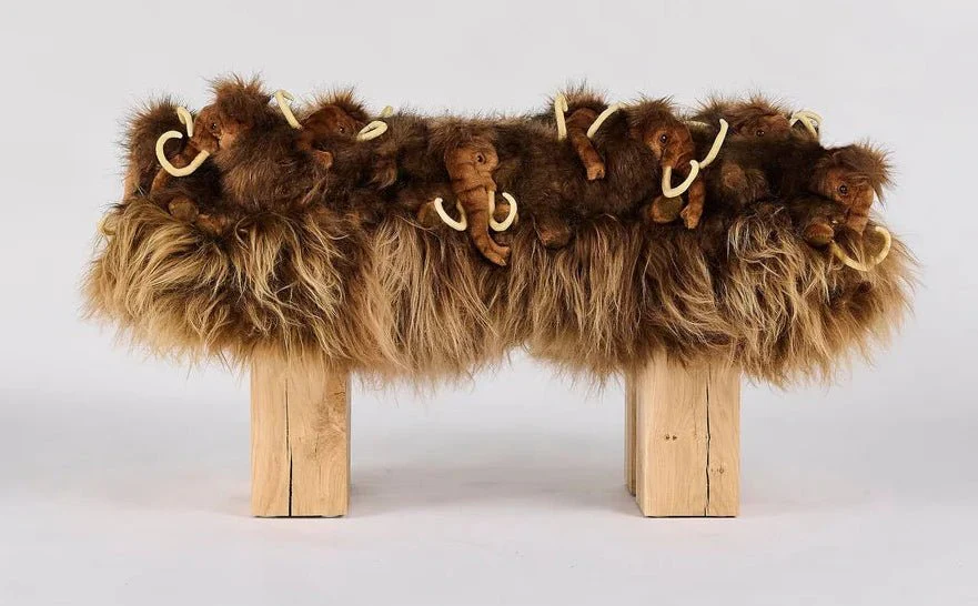 Small Mammoth Wood Bench by AP Collection - Image 5