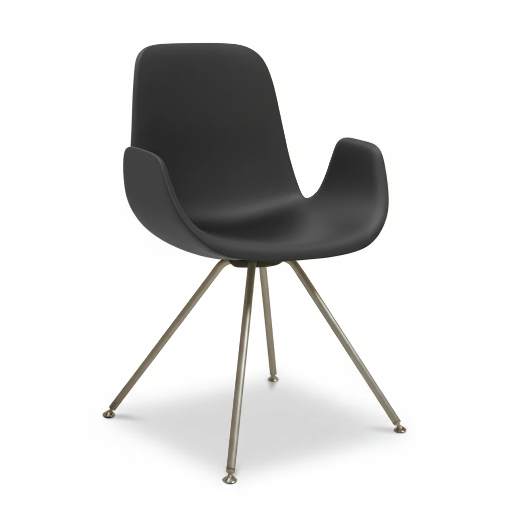 Step Armchair Soft Touch Steel Base 904.02 by Tonon