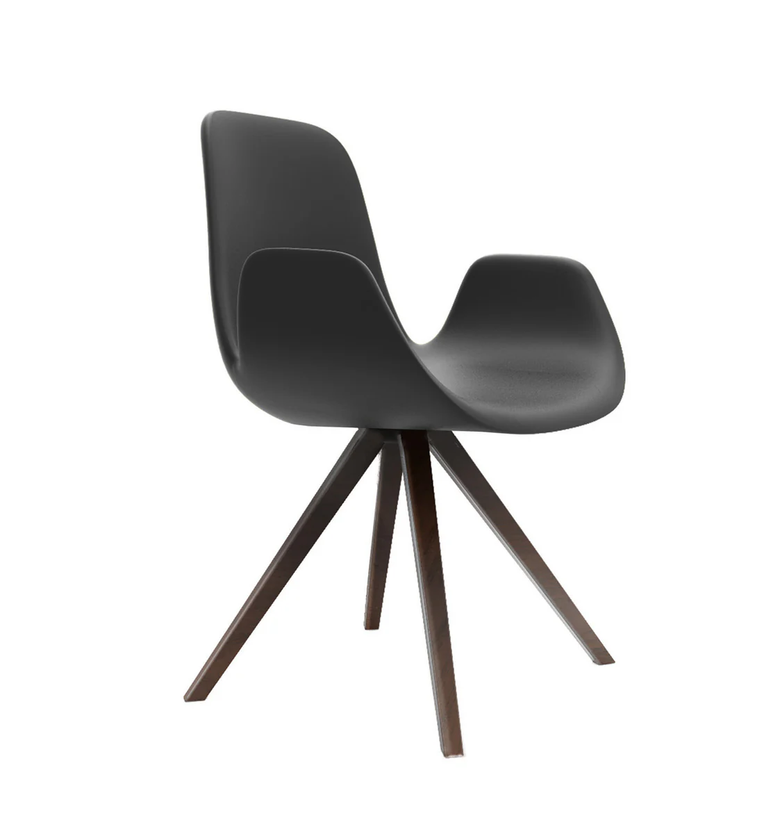 Step Armchair Soft Touch Wood Base 904L2 by Tonon - Image 2