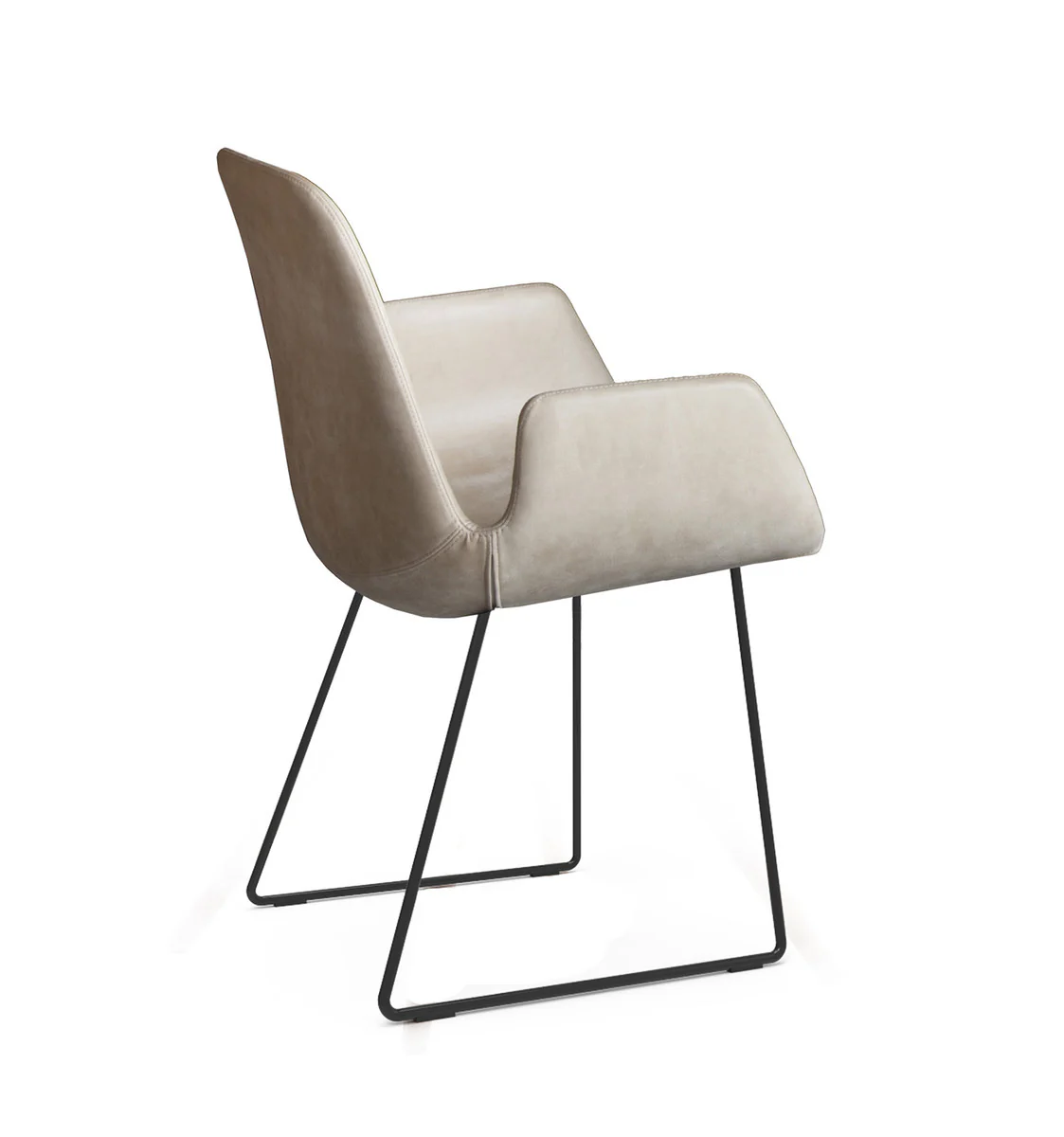 Step Armchair Upholstered with Sled Base by Tonon - Image 2