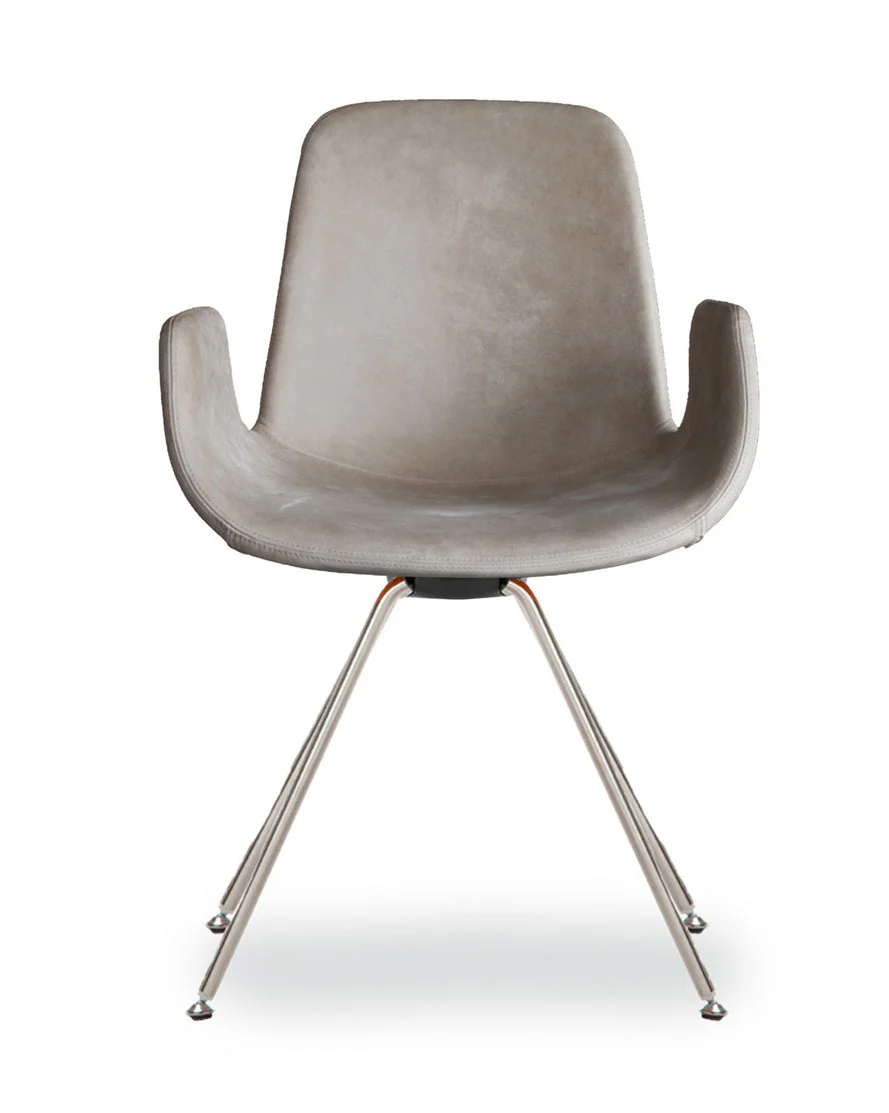 Step Armchair Upholstered with Steel Base 904.22 by Tonon
