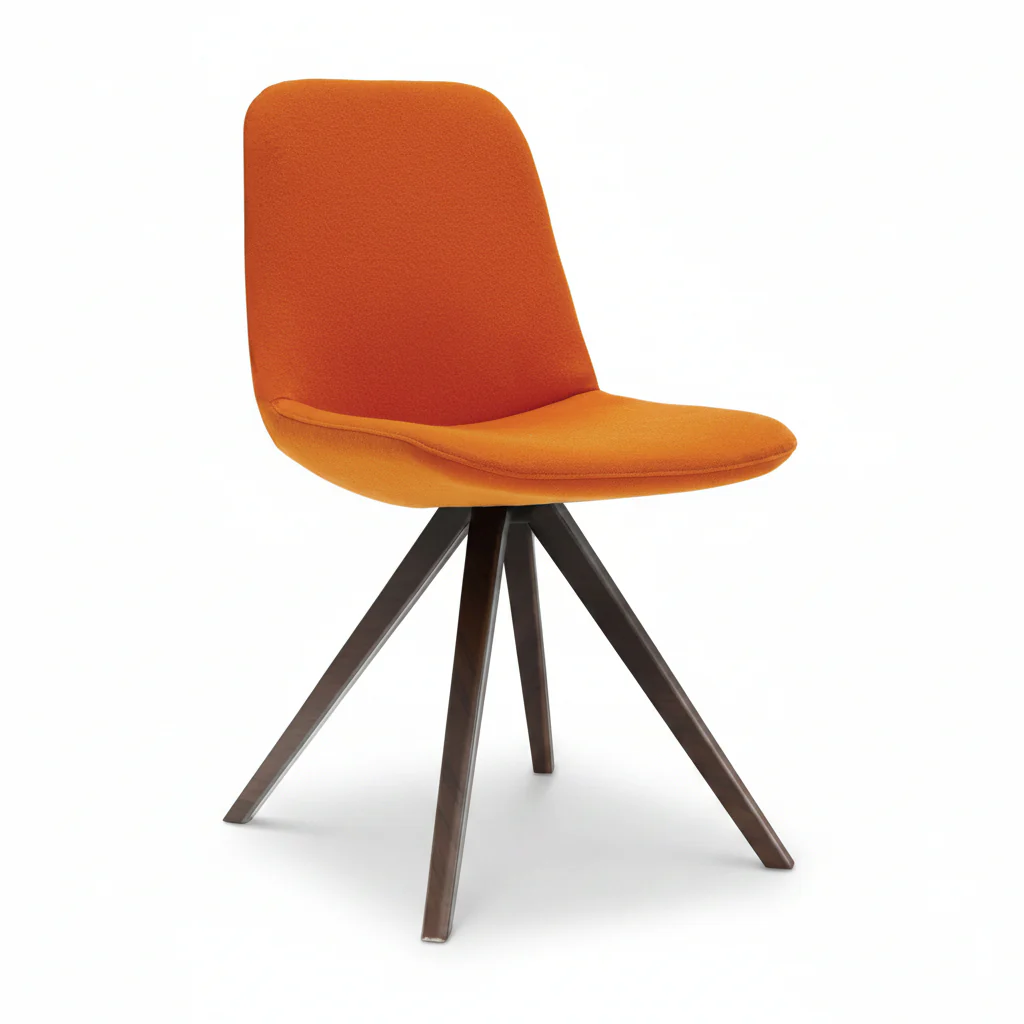Step Chair Upholstered Seat Wood Base 904 L1 by Tonon
