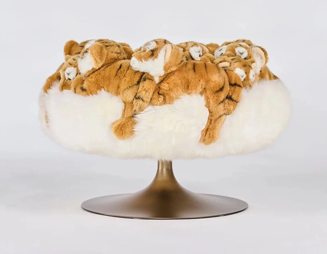 Tiger Pouf by AP Collection