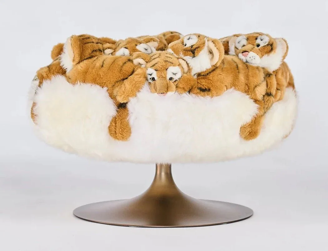 Tiger Pouf by AP Collection - Image 2