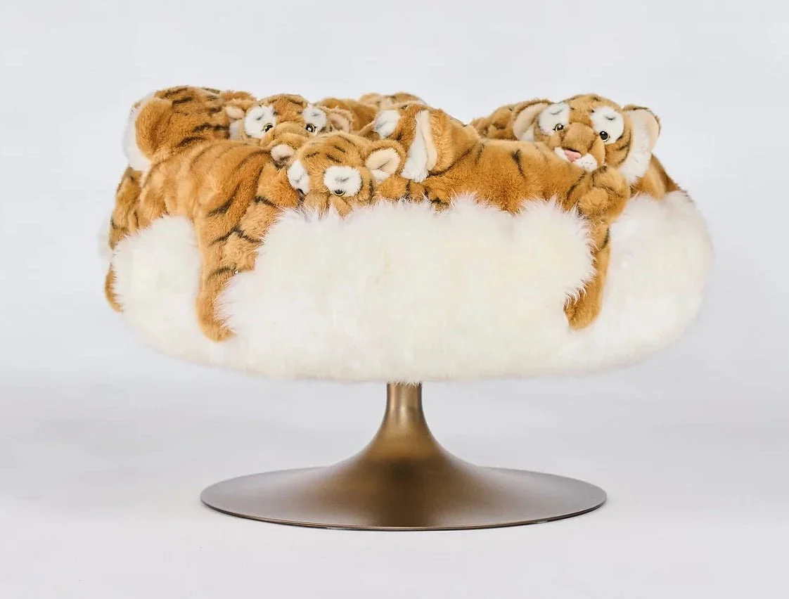 Tiger Pouf by AP Collection - Image 3