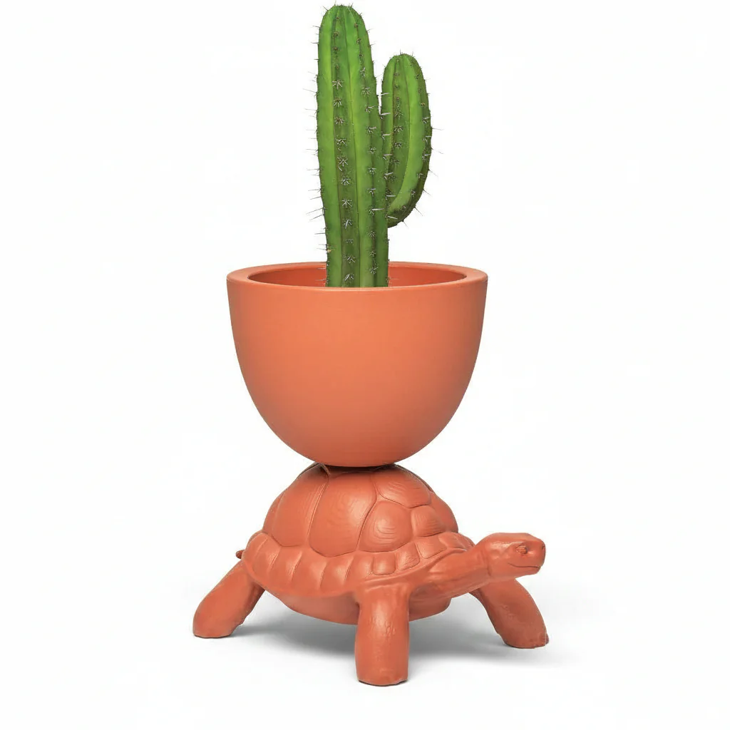 Turtle Carry Planter and Champagne Cooler by Qeeboo