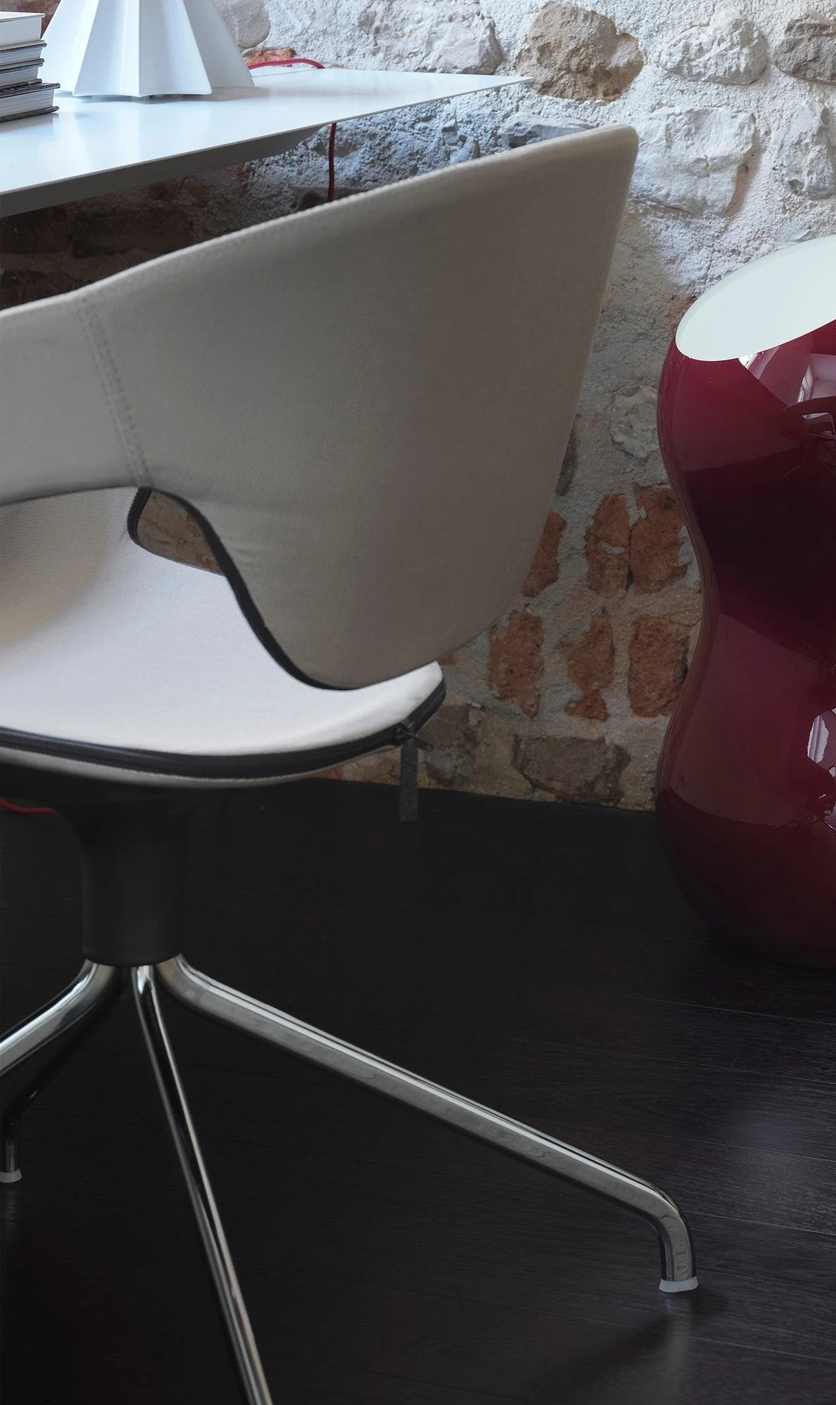 Vad Swivel Upholstered Chair by Casamania - Image 3
