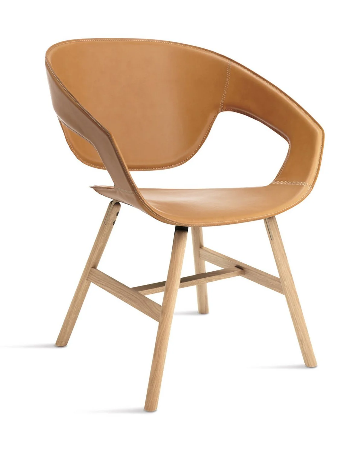 Vad Wood Hard Leather Chair by Casamania