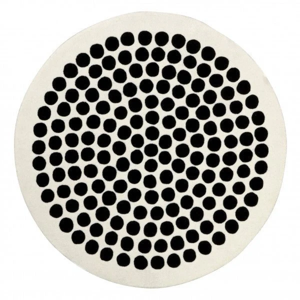 VP 8 Black/White Carpet by Verner Panton