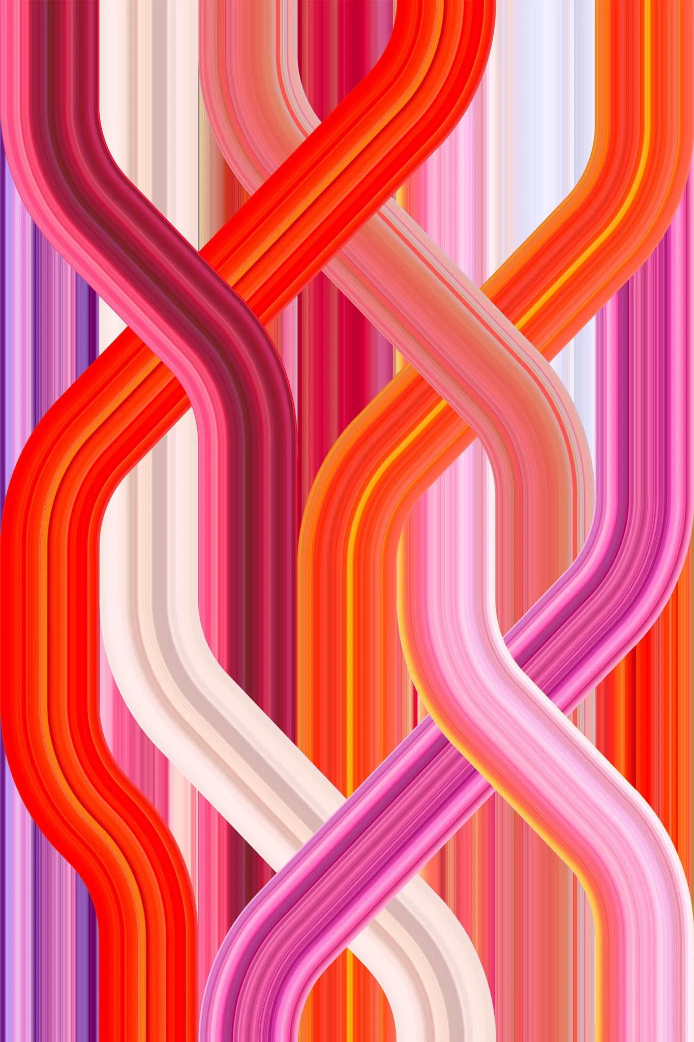 Wave Red Rectangular Carpet by Qeeboo