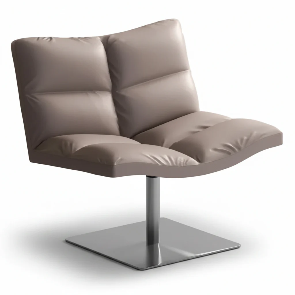 Wave Soft Lounge Chair with Square Base by Tonon