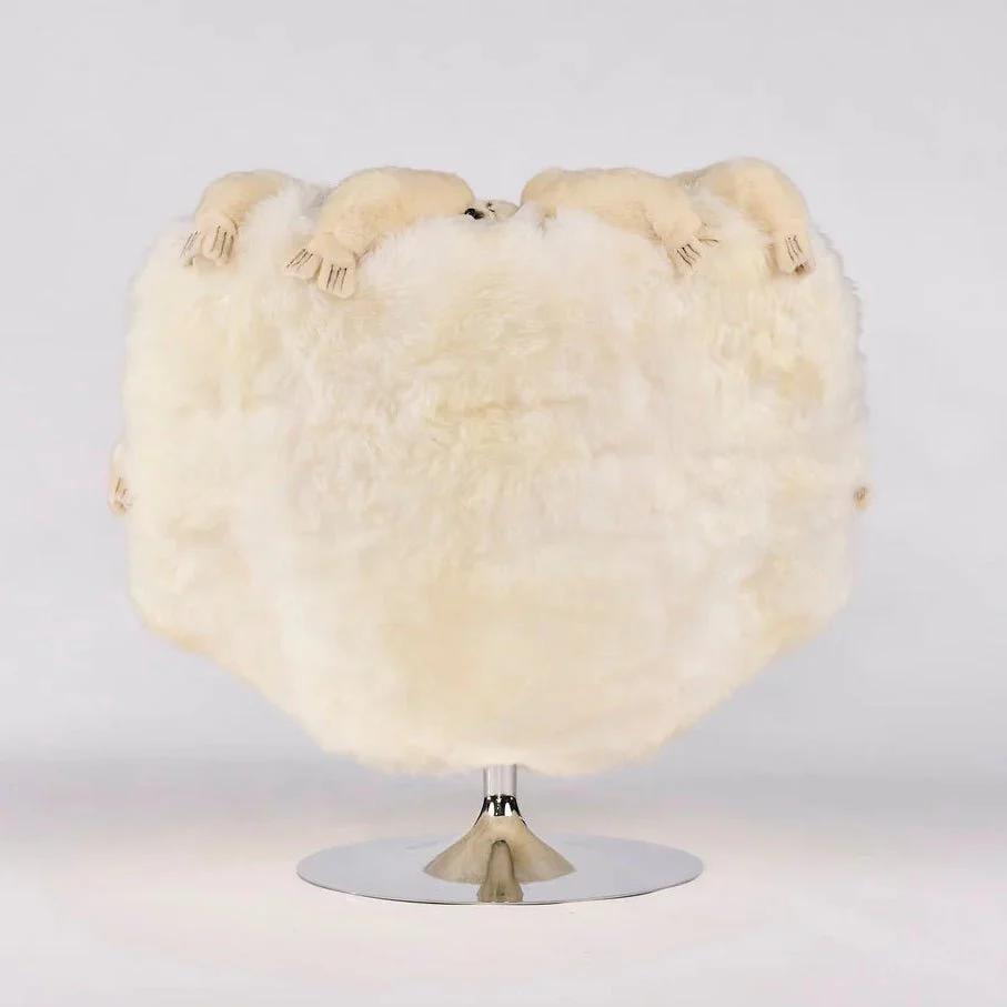 White Love Lounge Chair by AP Collection - Image 5