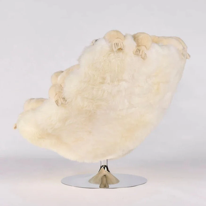White Love Lounge Chair by AP Collection - Image 6