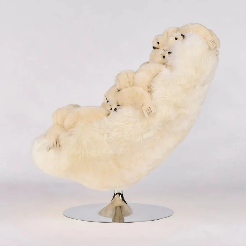 White Love Lounge Chair by AP Collection - Image 7