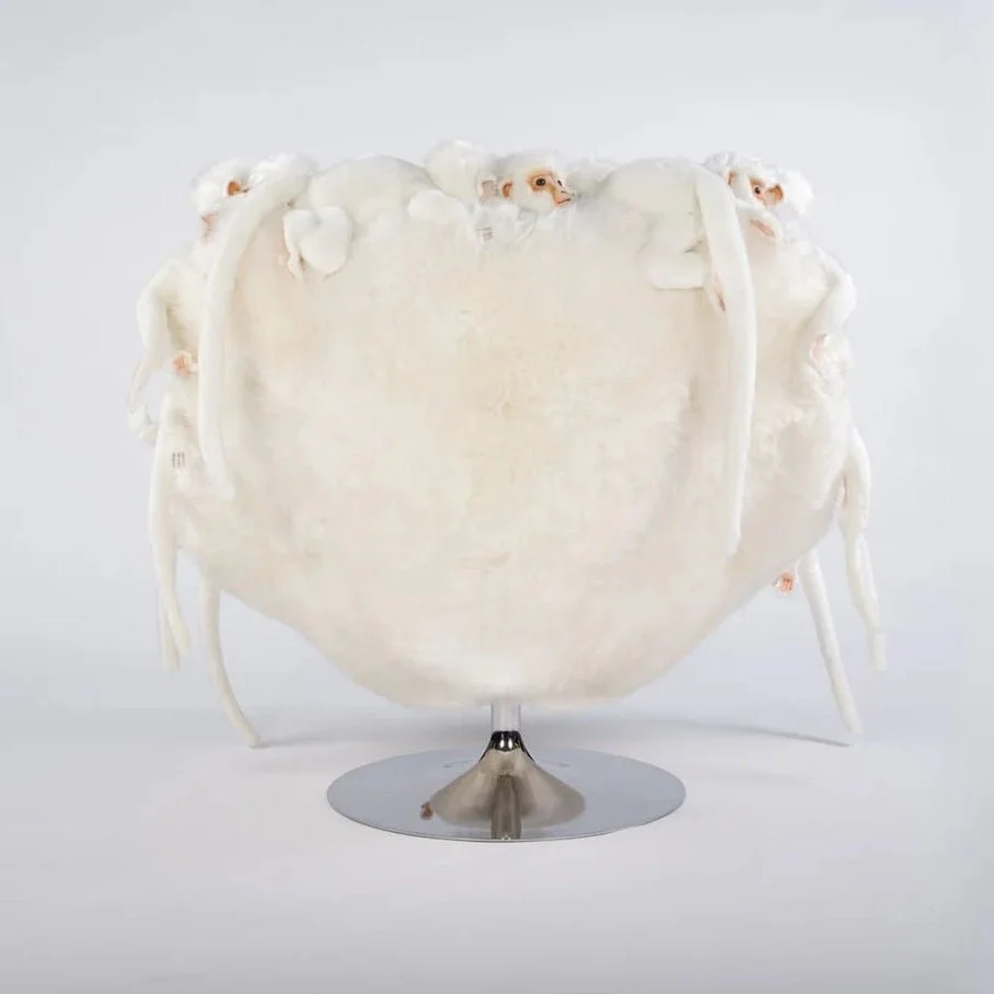 White Monkey Lounge Chair by AP Collection - Image 2